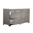 SUZIE - Gris léger 60 pouces DOUBLE